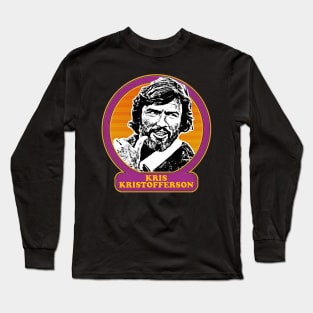 Kris Kristofferson \/\/ Original Retro Style Design Long Sleeve T-Shirt